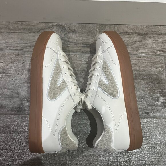 Tretorn Women Mixed Double Low Top Sneaker US Size 8 WHITE/ TAUPE - Picture 4 of 8